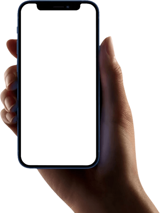 Hand holding smartphone with HootArk app